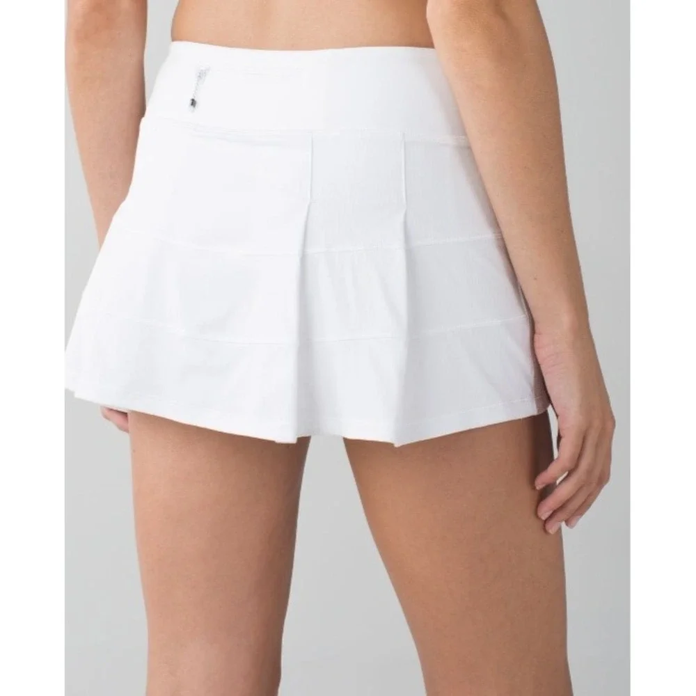 Lululemon, Wmns 4, Pace Rival Mid-Rise Skort, Light Gray, Tennis Golf Activewear